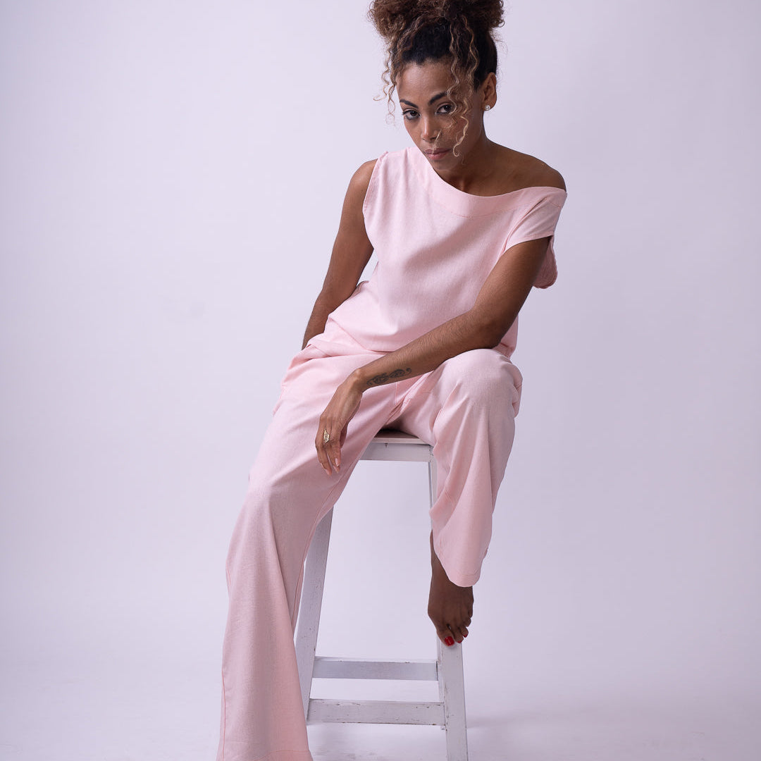 Pantalón Suelto Rosa