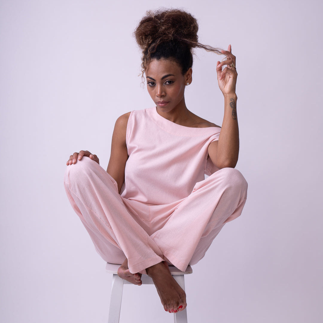 Pantalón Suelto Rosa