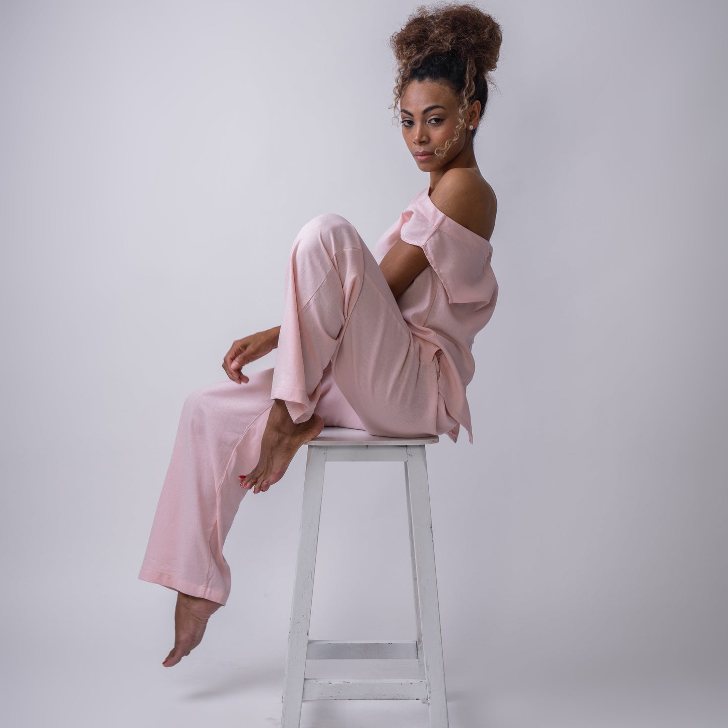Pantalón Suelto Rosa