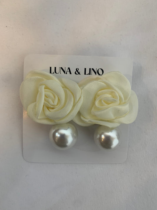 Rosas Tela Blanca Perla