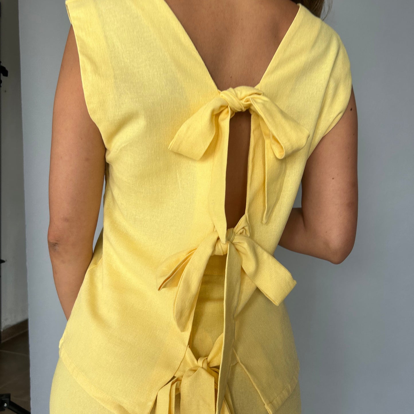 Blusa lazos Espalda Negra
