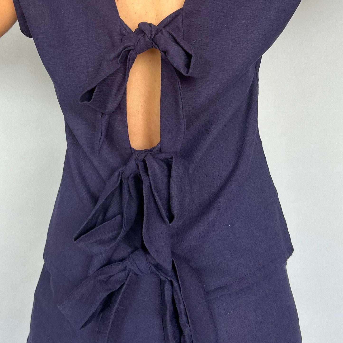 Blusa lazos Espalda Negra