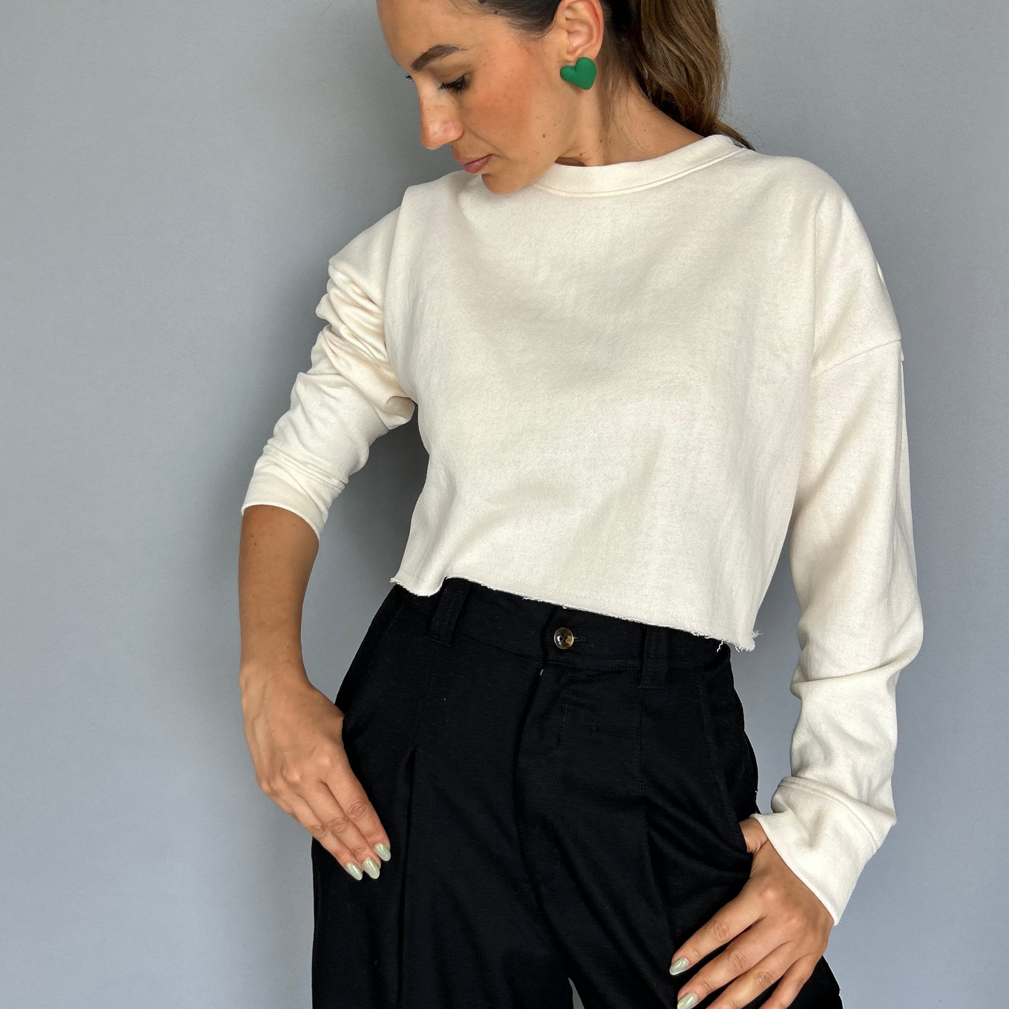 Crop Top Sport Manga Corta