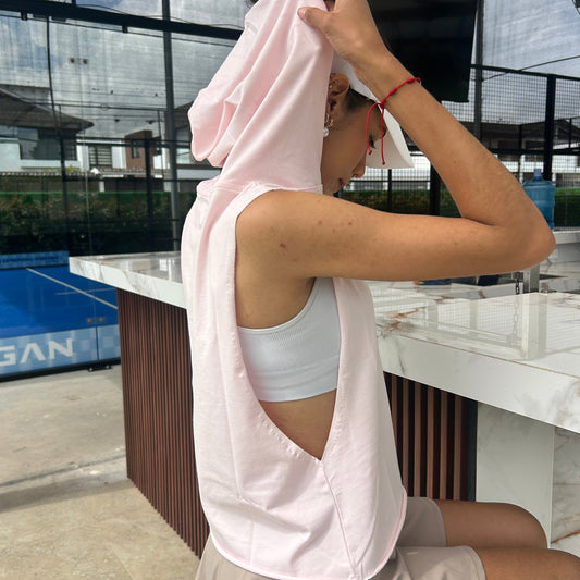 Musculosa Con Capucha de Algodón Premium