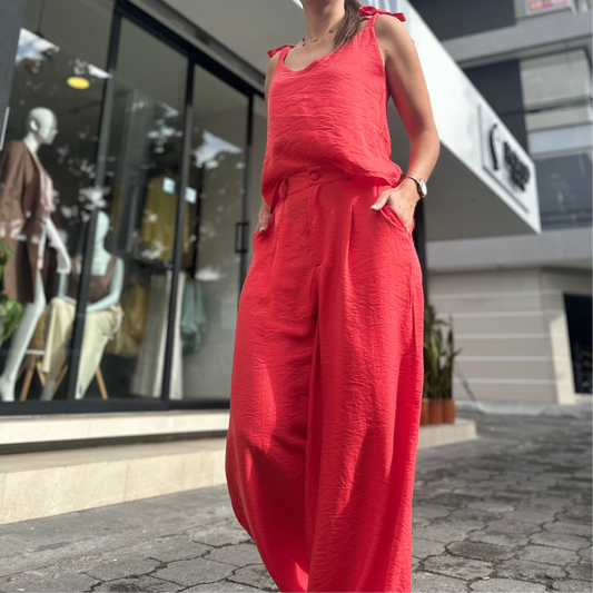 Set de 2 piezas – Blusa Lola y Pantalón en Rayón Natural