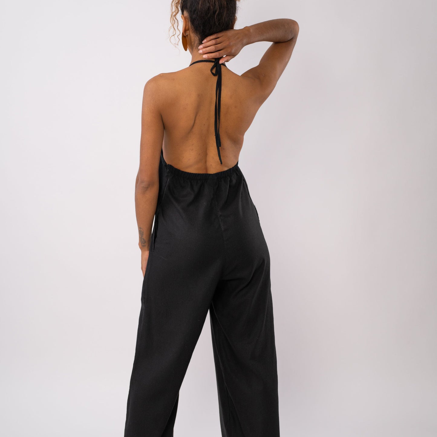 Jumpsuit Lino (negro y Habano)
