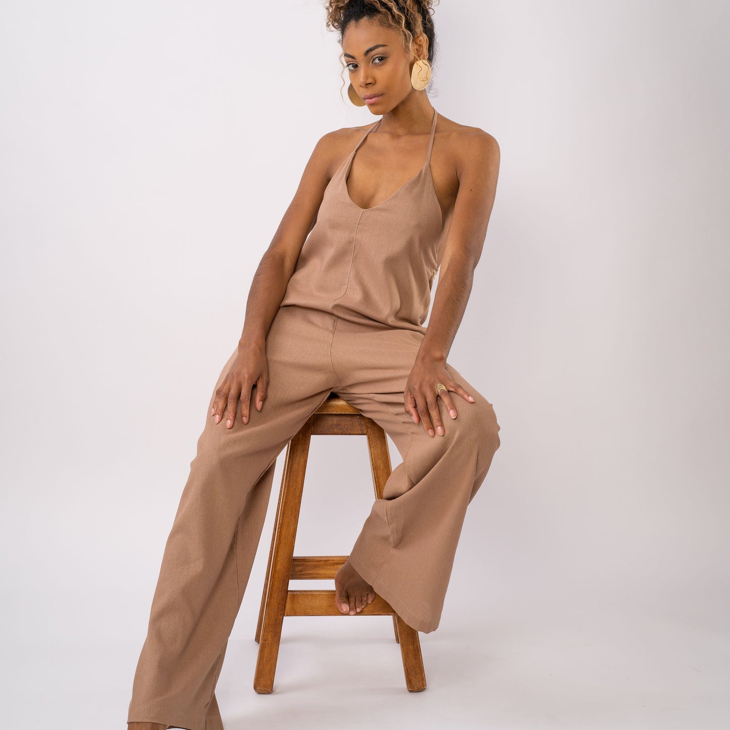 Jumpsuit Lino (negro y Habano)