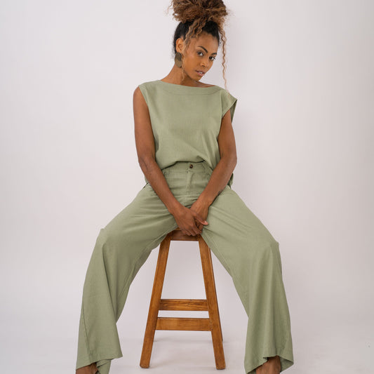 Pantalón Orégano Lino