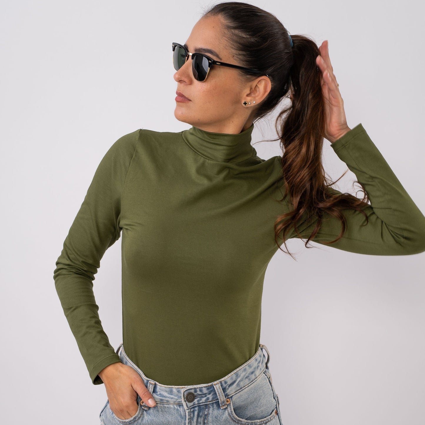 Buzo Cuello Tortuga Blanco