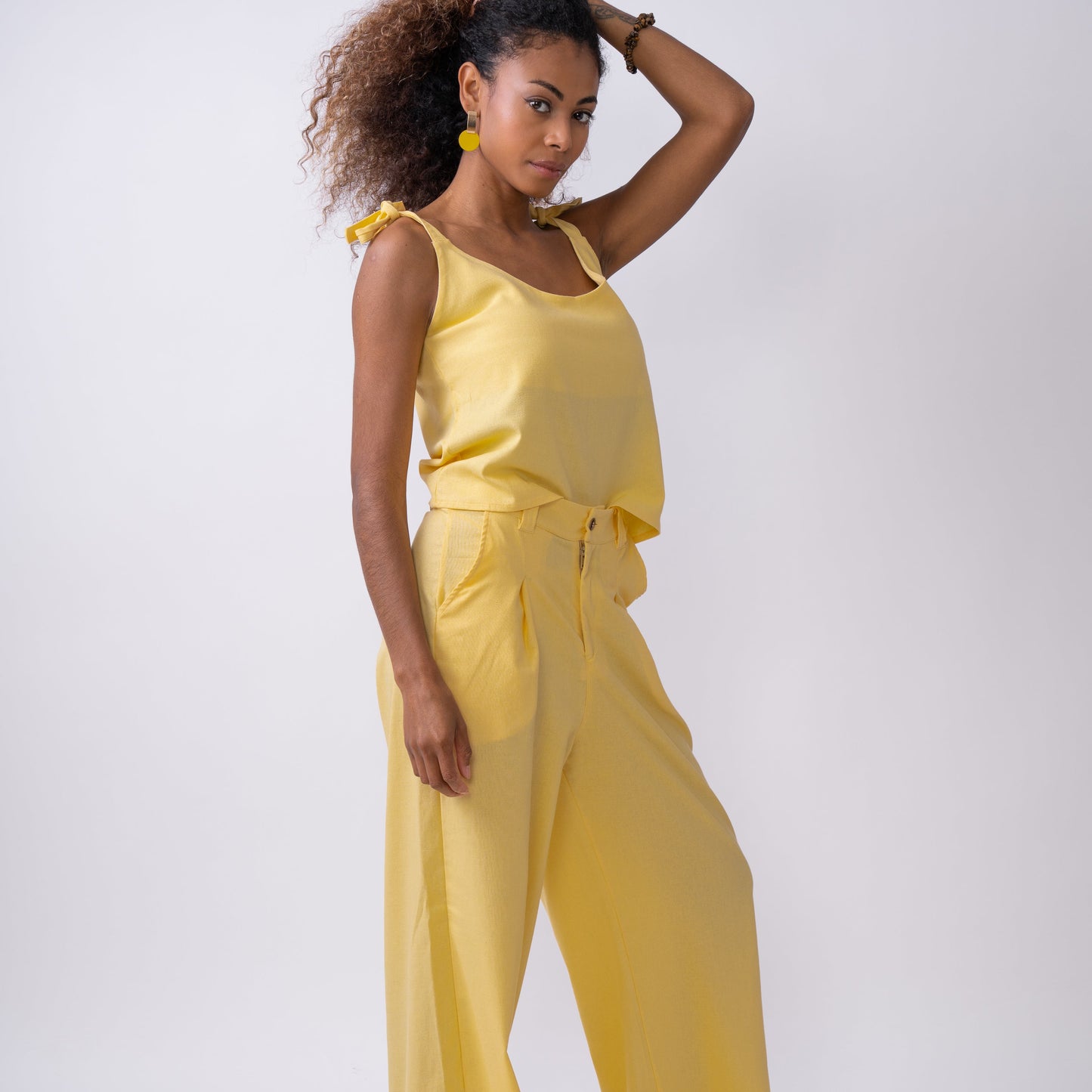 Set de 2 piezas de Lino - Amarillo mantequilla