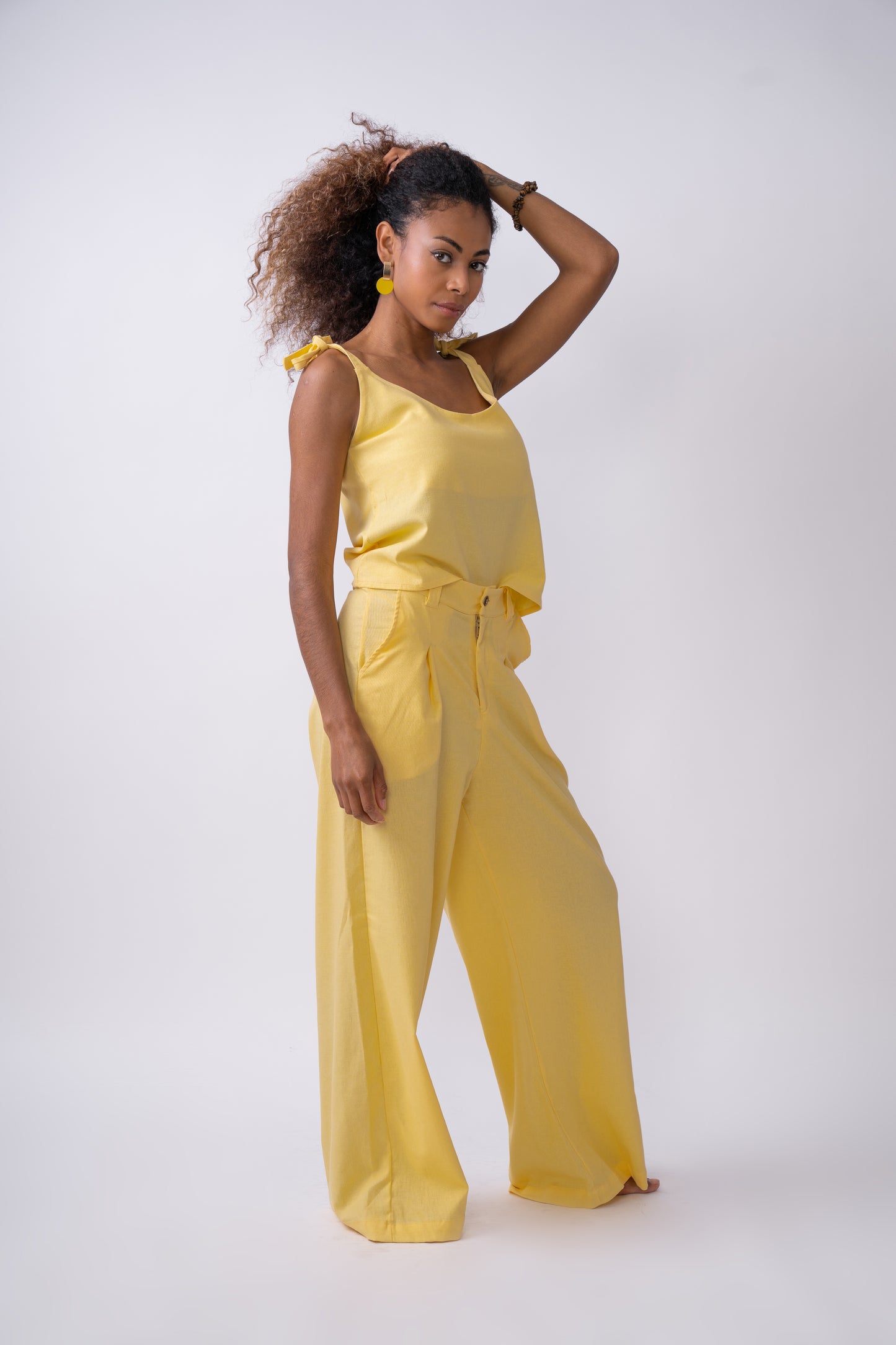 Set de 2 piezas de Lino - Amarillo mantequilla