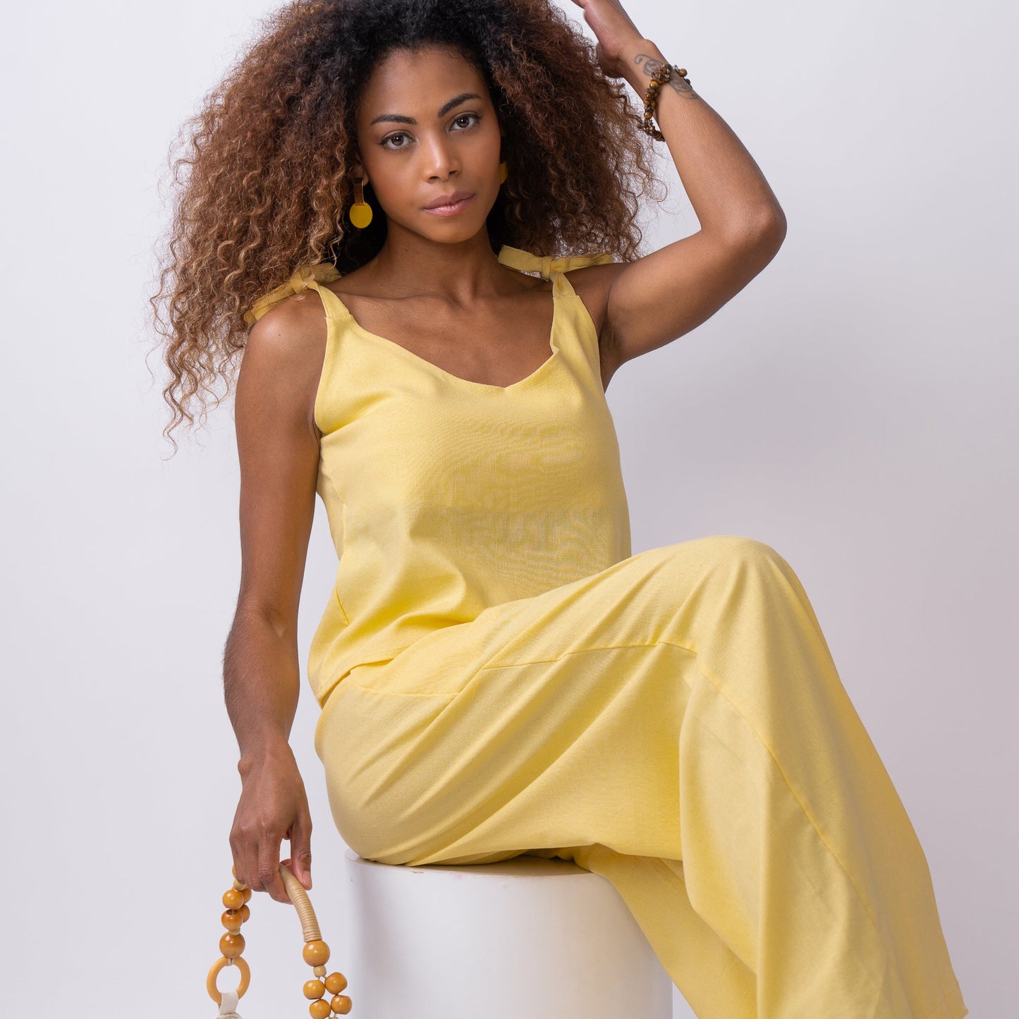 Set de 2 piezas de Lino - Amarillo mantequilla