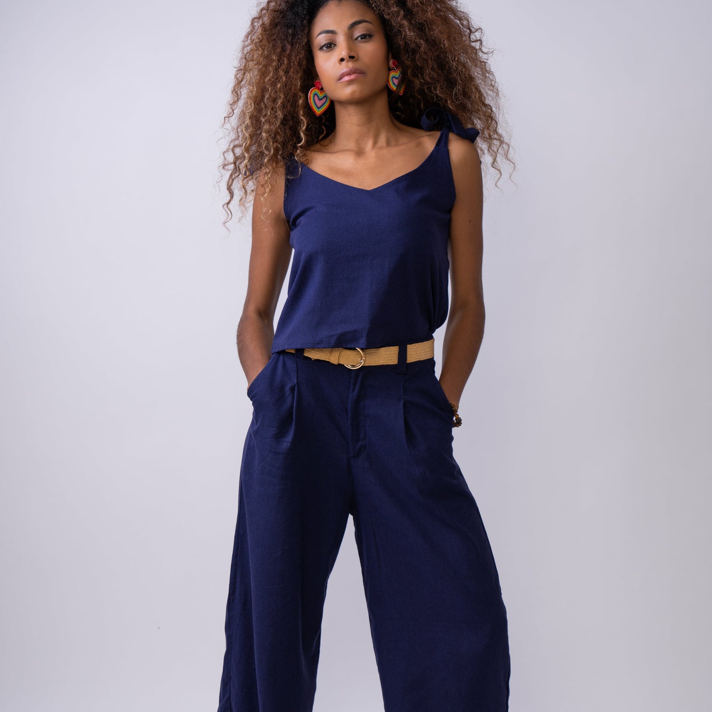 Set de 2 piezas de Lino - Azúl Marino