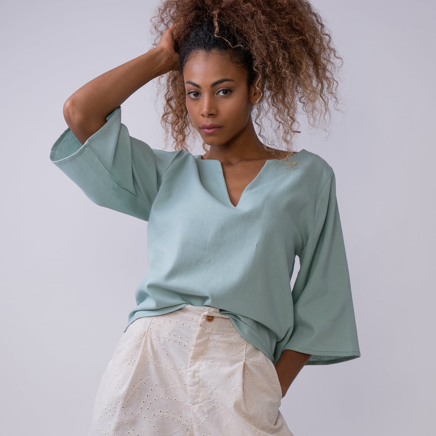 Camisa Manga Campana