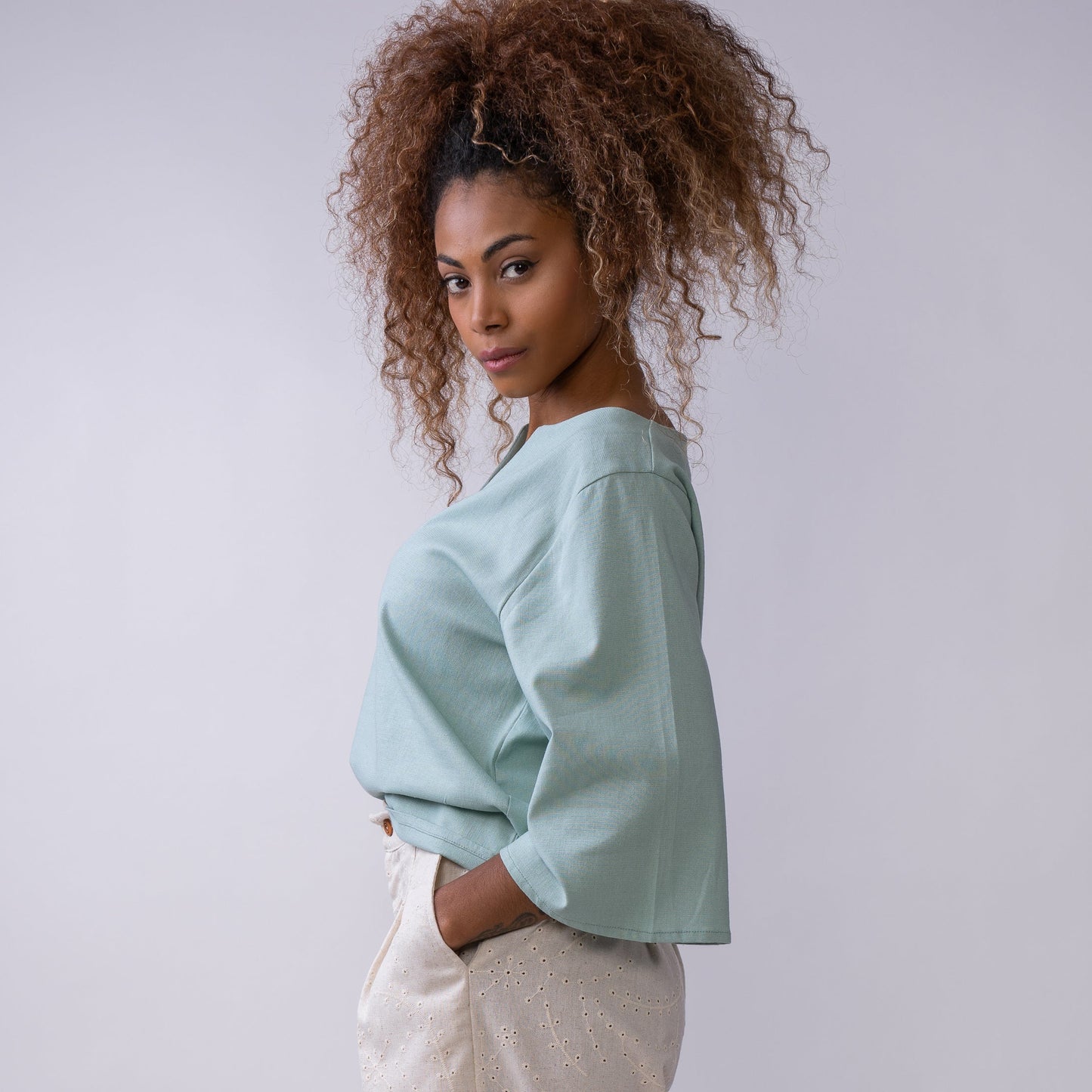 Camisa Manga Campana