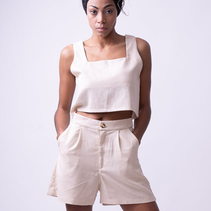 Short de Lino Natural