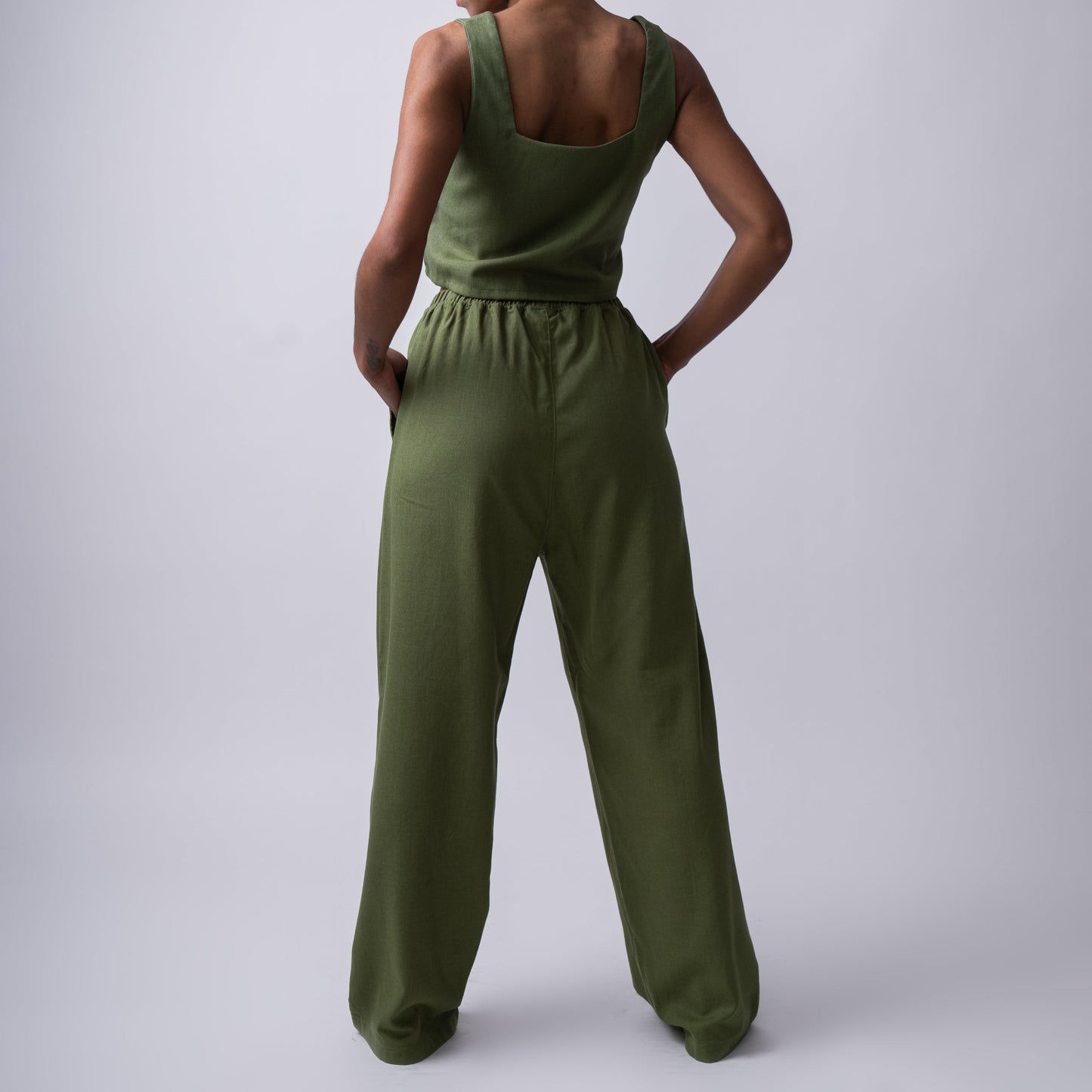 Pantalón Suelto Verde