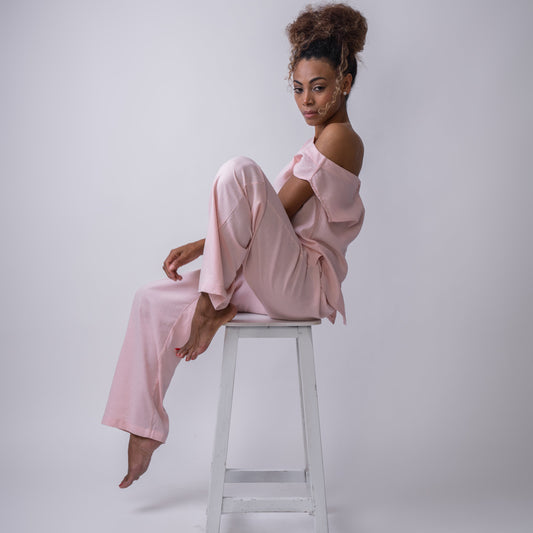 Pantalón Suelto Rosa