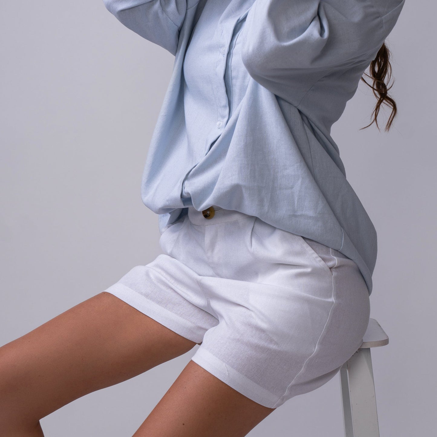 Short de Lino Blanco
