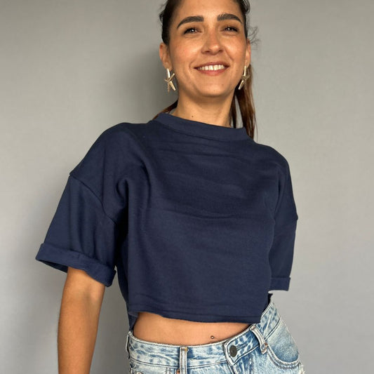 Crop Top Sport Manga Corta