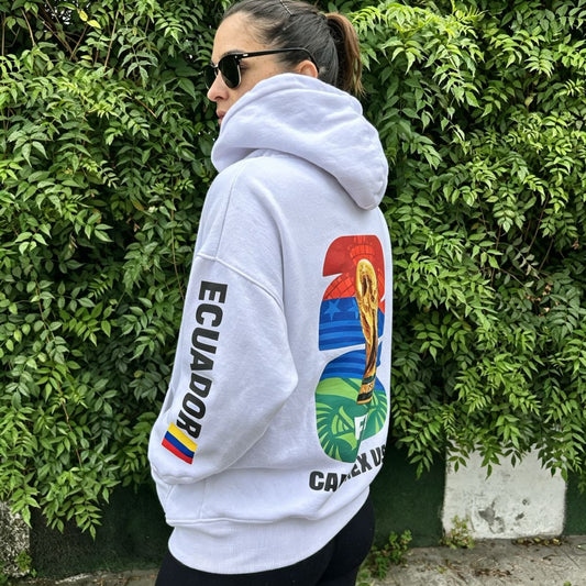 Hoodie Oversize MUNDIAL - Blanco